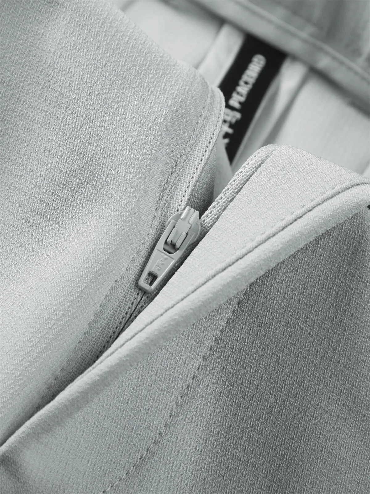 Men's Gray Textured Straight-Leg Pants sold by PEACEBIRD product image thumbnail 4