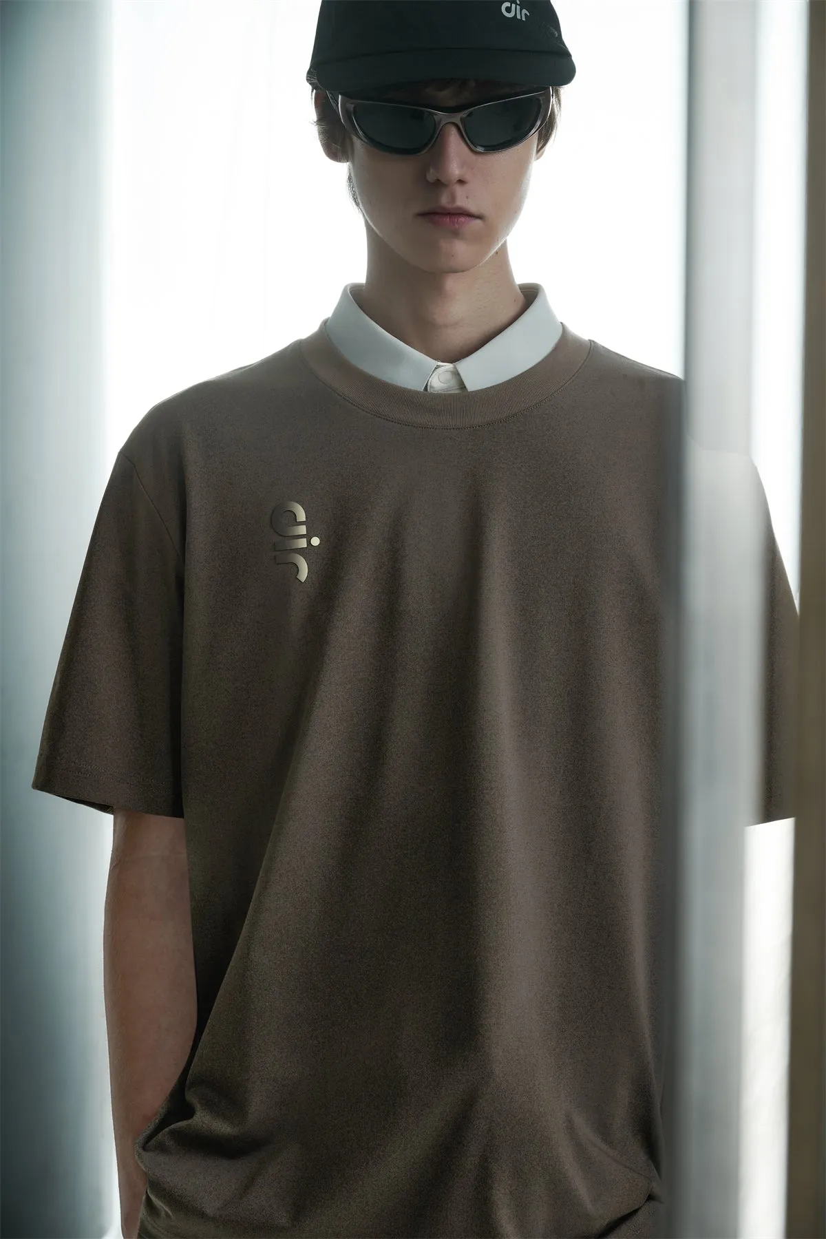 Men's T-Shirt with Gradient Letter Print sold by PEACEBIRD product image thumbnail 2