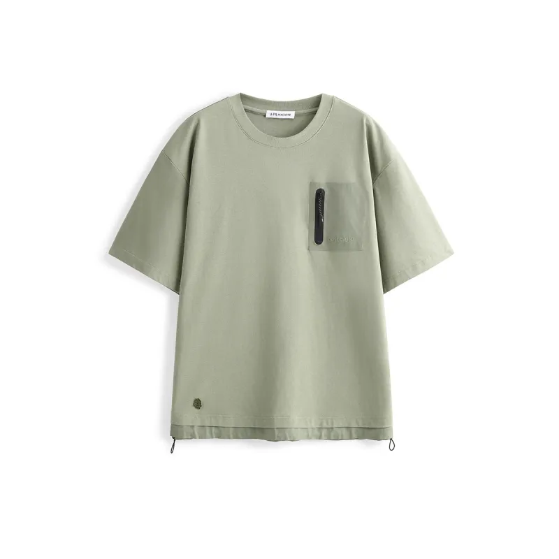 Men's Green Utility Pocket Oversized T-Shirt sold by PEACEBIRD