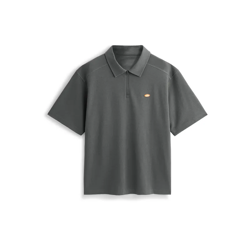 Men's Waffle-Knit Polo Shirt with Label sold by PEACEBIRD
