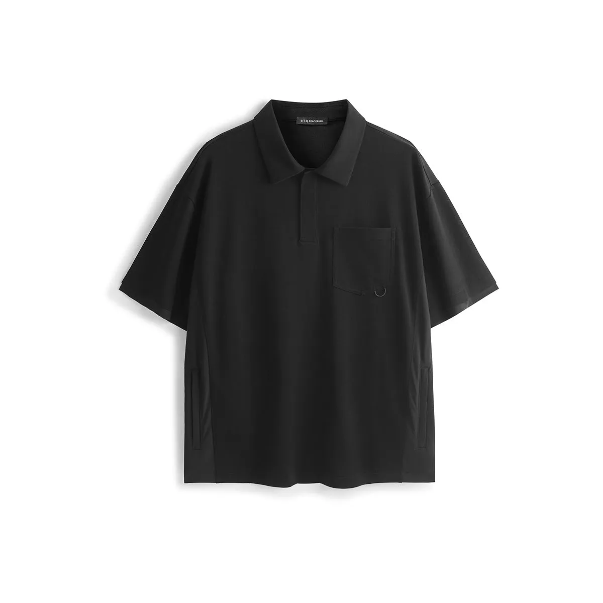 Men's Relaxed-Fit Polo Shirt with Patch Pocket sold by PEACEBIRD