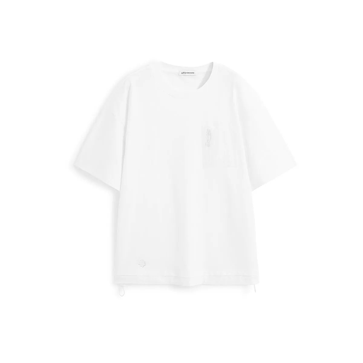 Men's Utility Pocket Oversized T-Shirt sold by PEACEBIRD product image thumbnail 3