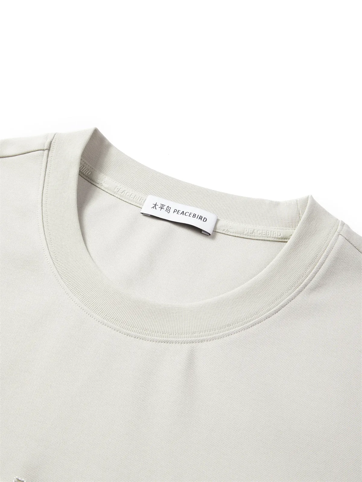 Men's Heavyweight T-Shirt with Graphic Embroidery sold by PEACEBIRD product image thumbnail 3