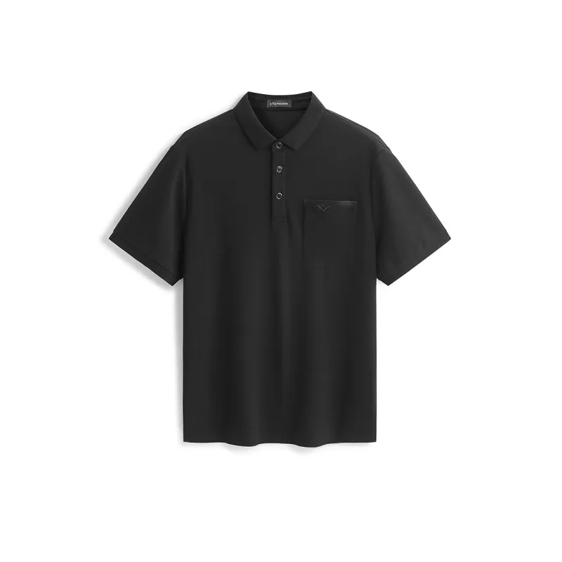 Men's Cooling Polo Shirt with Pocket Detail made by PEACEBIRD