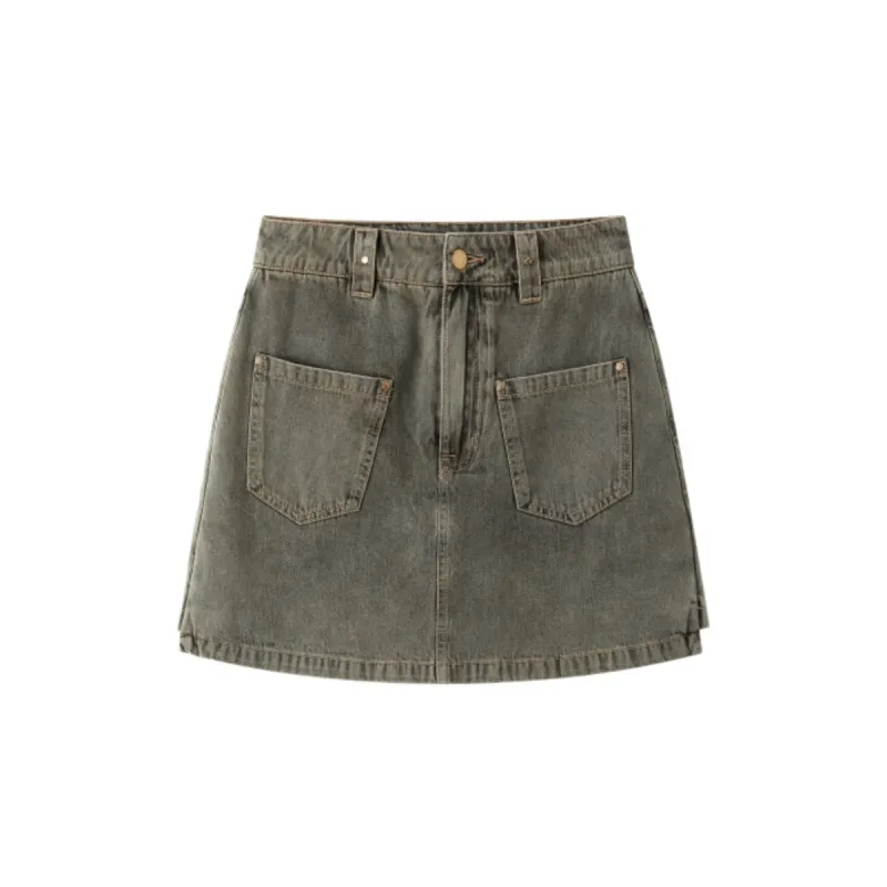 Women's High-Waisted A-Line Wide-Leg Denim Shorts sold by PEACEBIRD