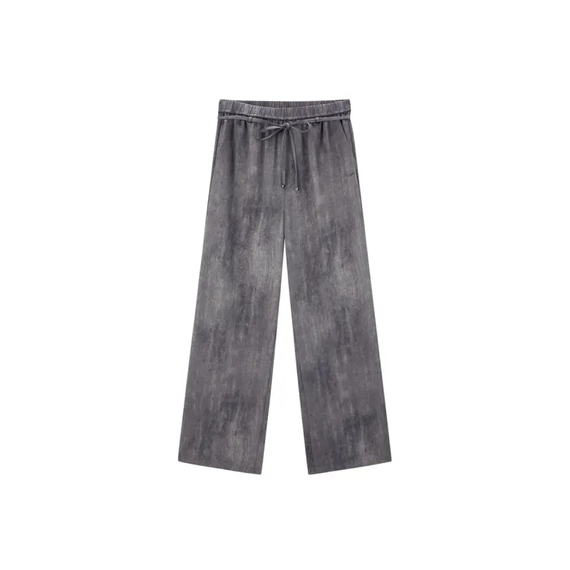 Women's Printed Textured Straight-Leg Pants sold by PEACEBIRD