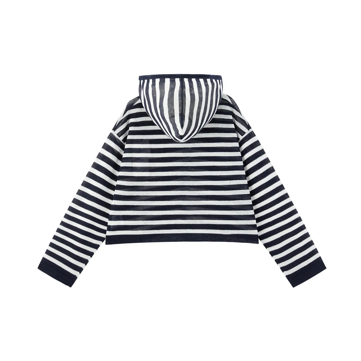 Women's Linen-Blend Striped Knit Cardigan sold by PEACEBIRD product image thumbnail 2