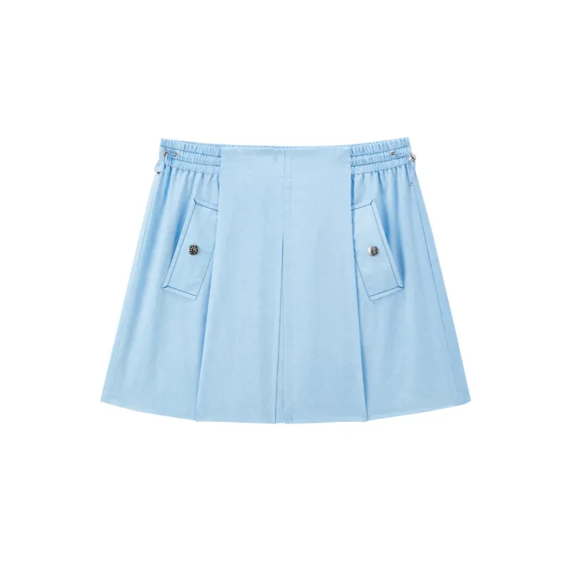 Women's Drawstring A-Line Mini Skirt sold by PEACEBIRD