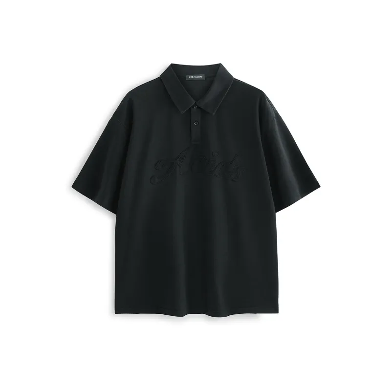 Men's Polo Shirt with Patch Embroidery sold by PEACEBIRD