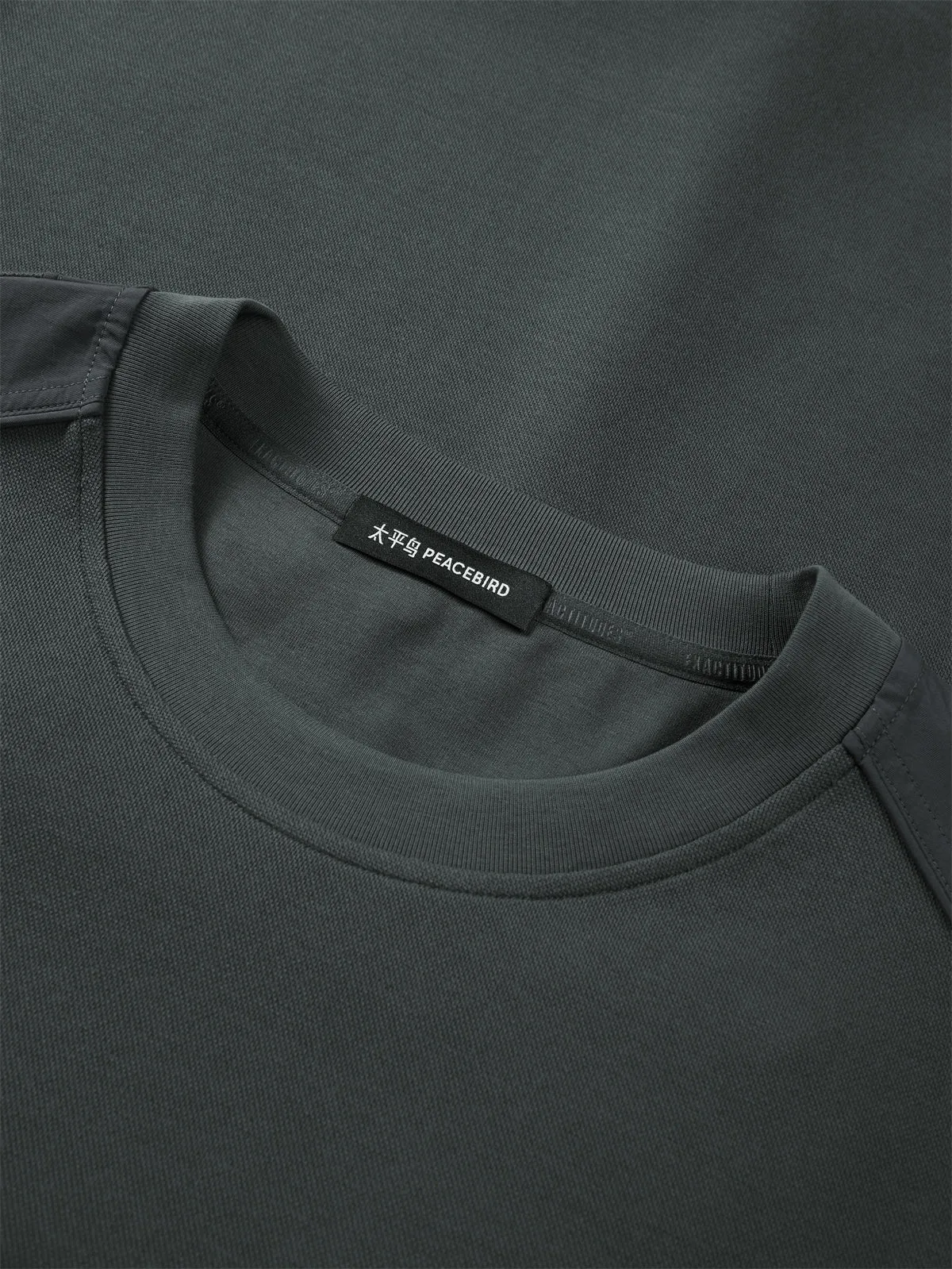 Men's Heavyweight T-Shirt with 3D Embroidery sold by PEACEBIRD product image thumbnail 5