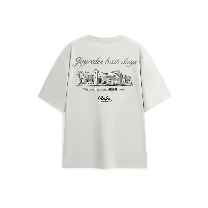 Men's Printed T-Shirt with Patch Embroidery sold by PEACEBIRD