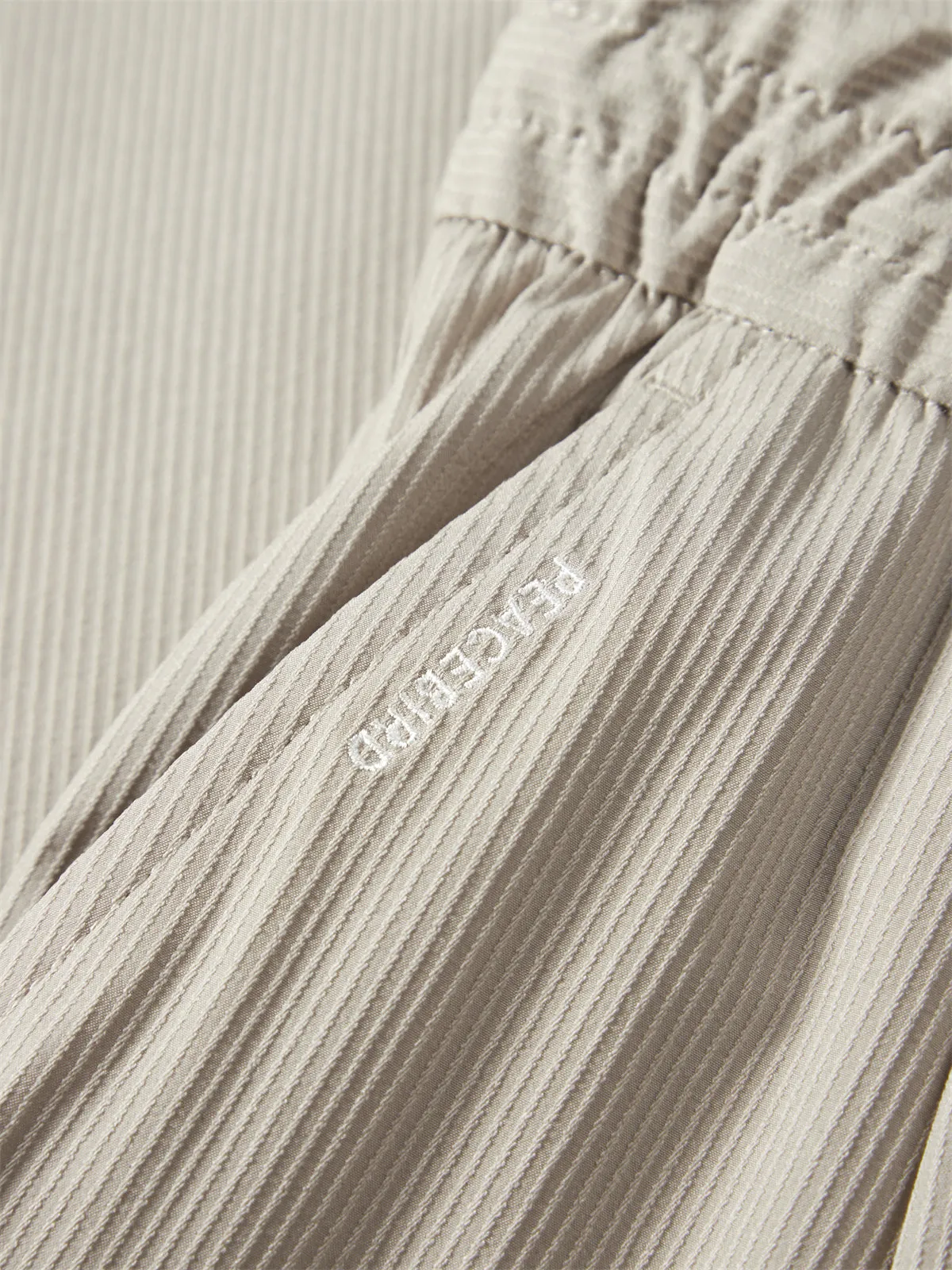 Men's Solid Textured Straight-Leg Pants sold by PEACEBIRD product image thumbnail 5