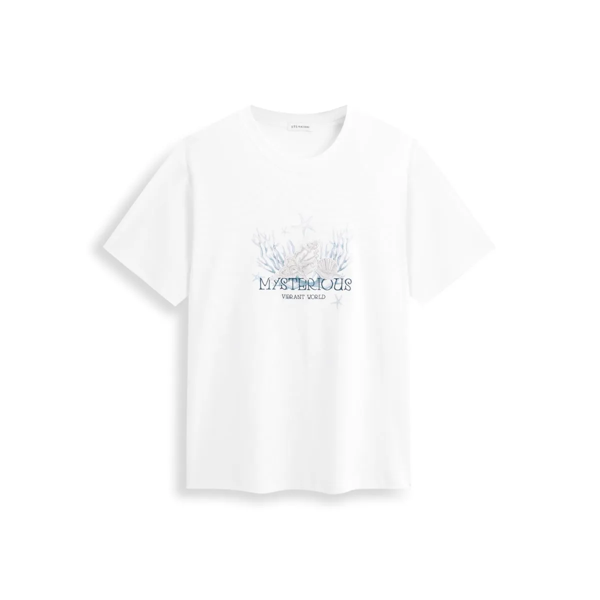Men's Printed T-Shirt with Embroidery sold by PEACEBIRD