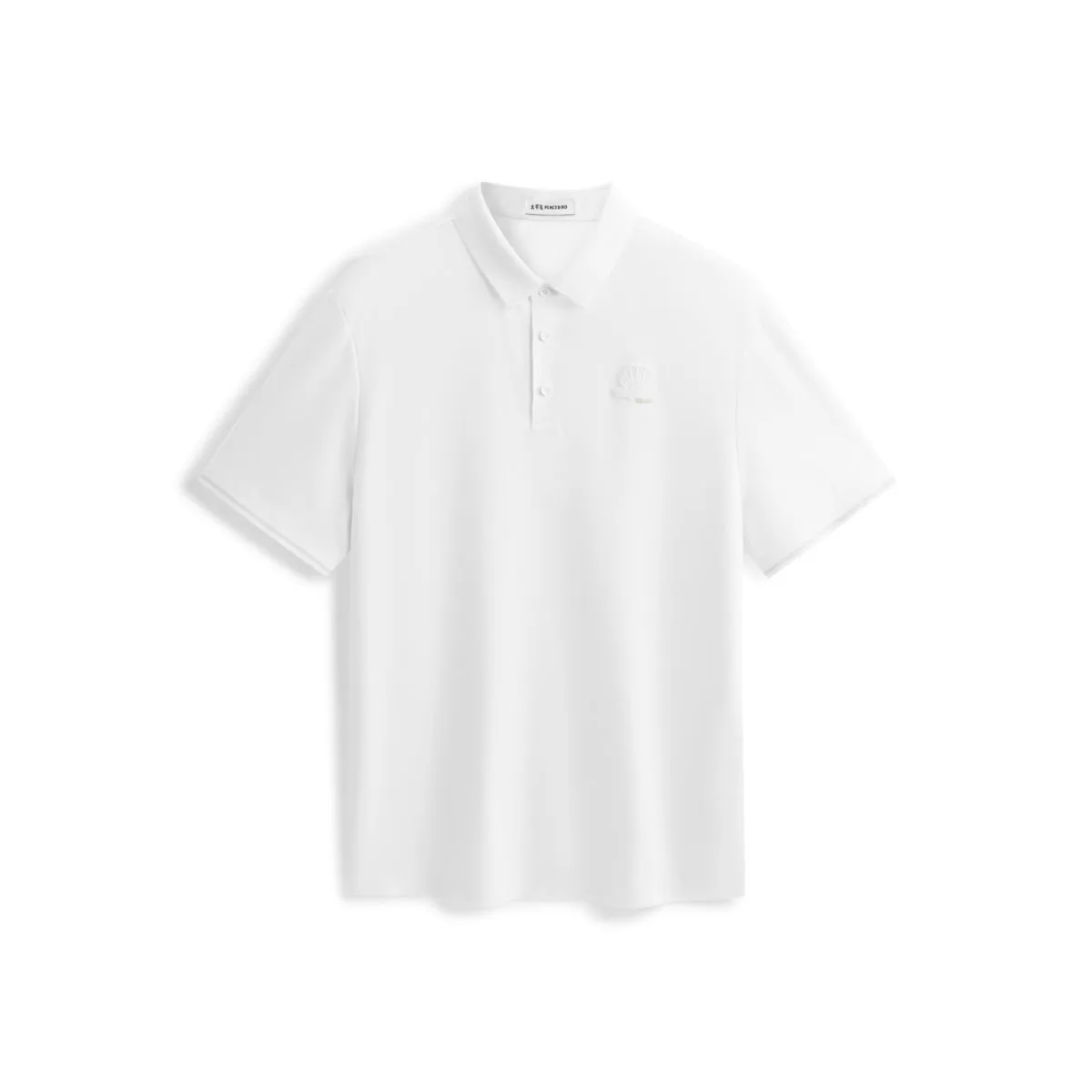 Men's Solid Embroidered Polo Shirt sold by PEACEBIRD