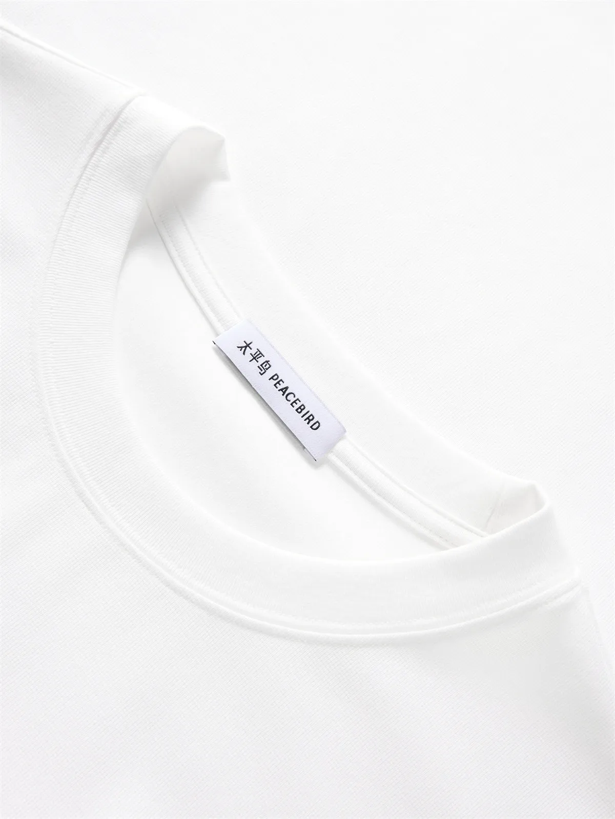 Men's Textured T-Shirt with Letter Embroidery sold by PEACEBIRD product image thumbnail 5