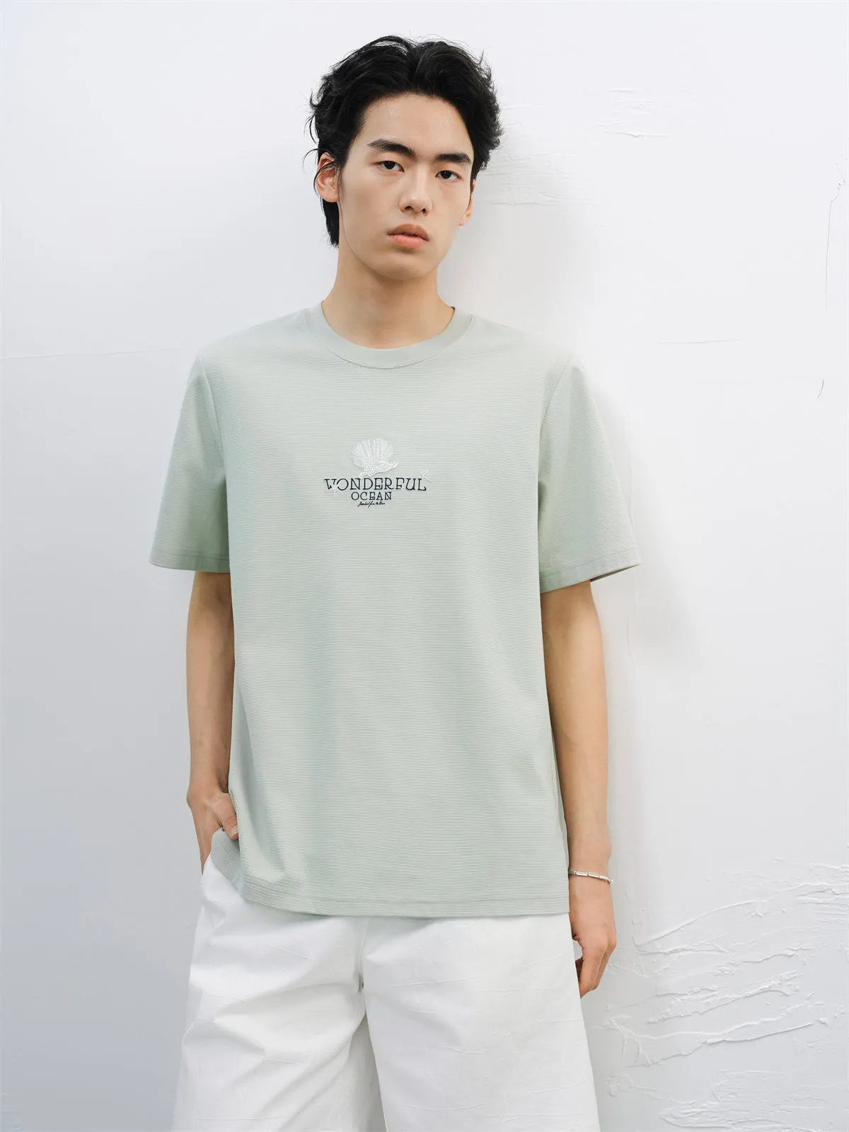 Men's Cooling Embroidered T-Shirt sold by PEACEBIRD product image thumbnail 2