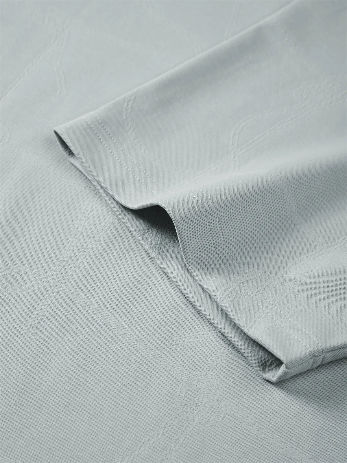 Men's Solid T-Shirt with Subtle Jacquard Pattern sold by PEACEBIRD product image thumbnail 4