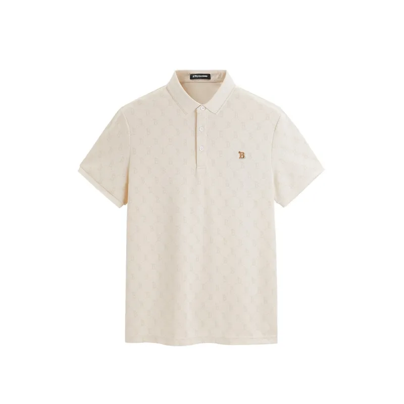 Men's Jacquard Letter Polo Shirt sold by PEACEBIRD