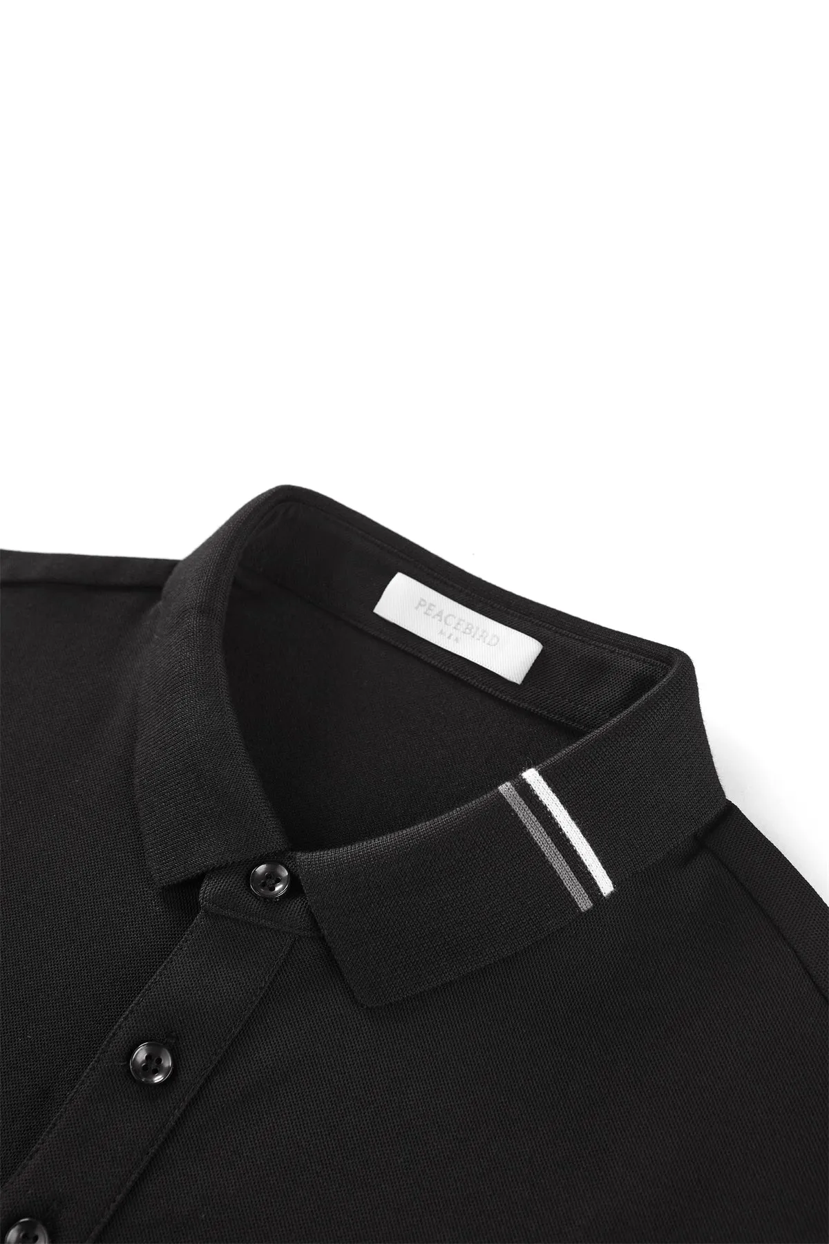 Men's Embroidered Polo Shirt sold by PEACEBIRD product image thumbnail 3