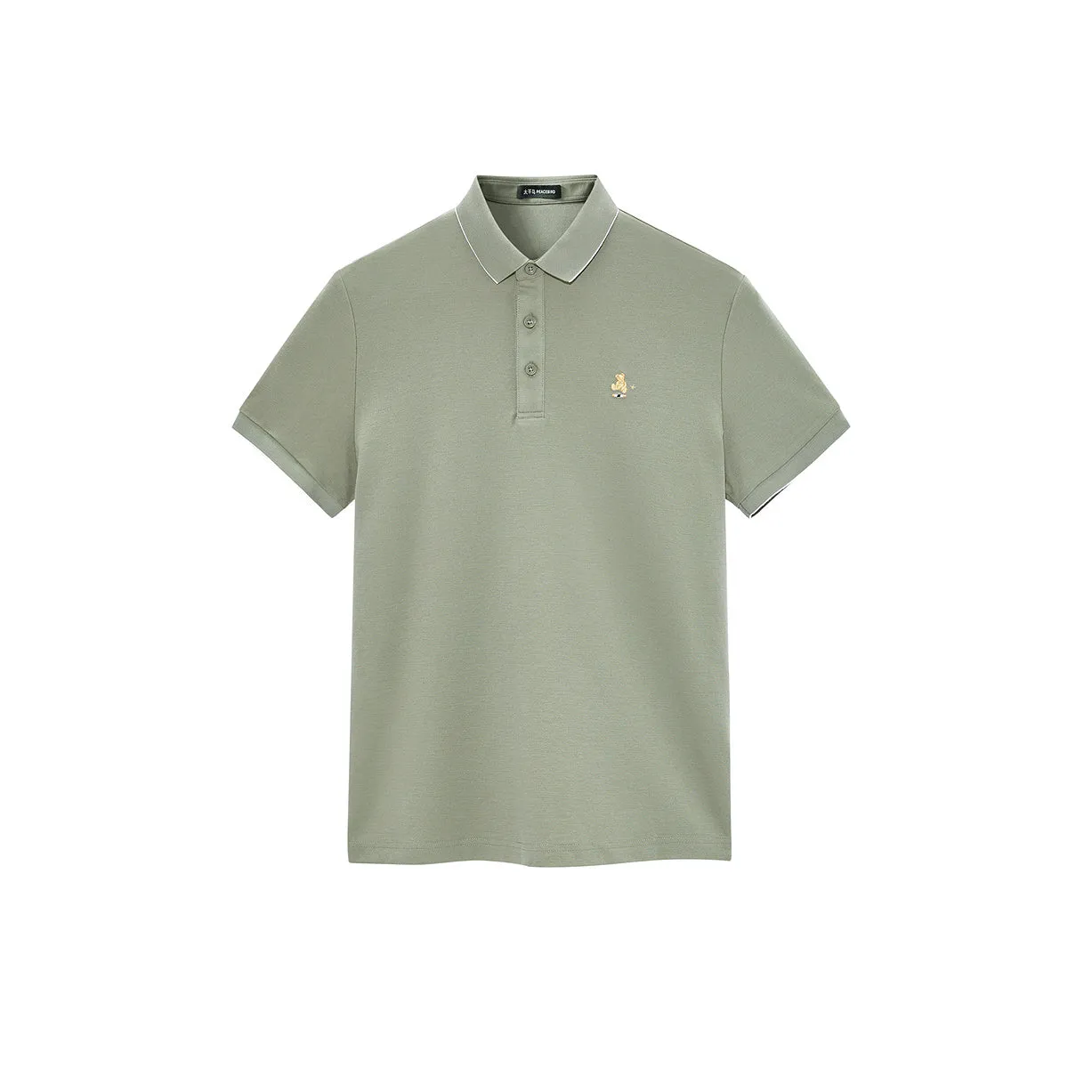 Men's Cartoon Embroidered Polo Shirt sold by PEACEBIRD