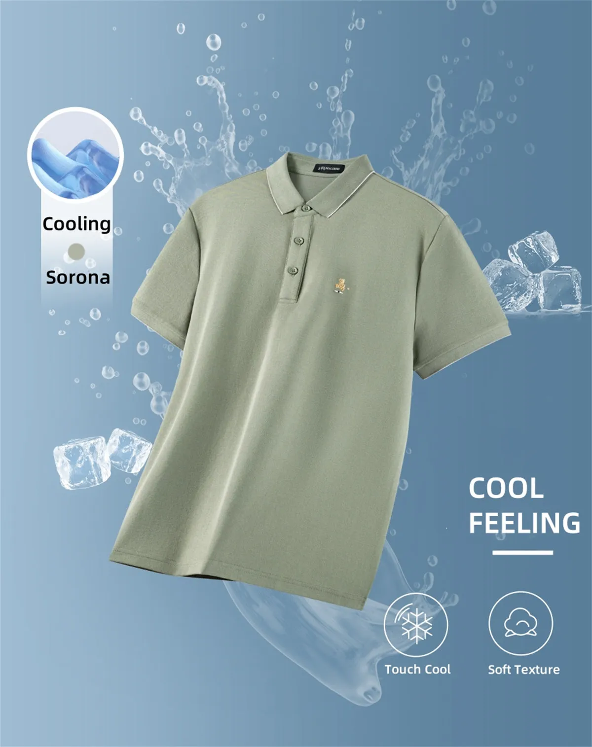Men's Cartoon Embroidered Polo Shirt sold by PEACEBIRD product image thumbnail 4