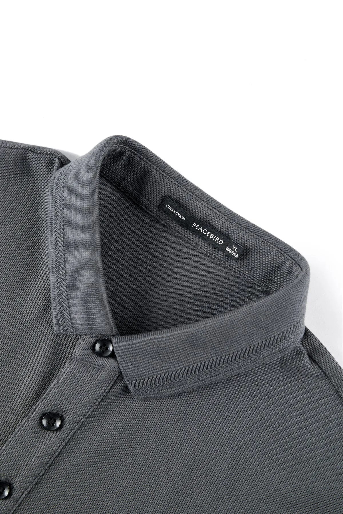 Men's Graphic Embroidered Polo Shirt sold by PEACEBIRD product image thumbnail 4