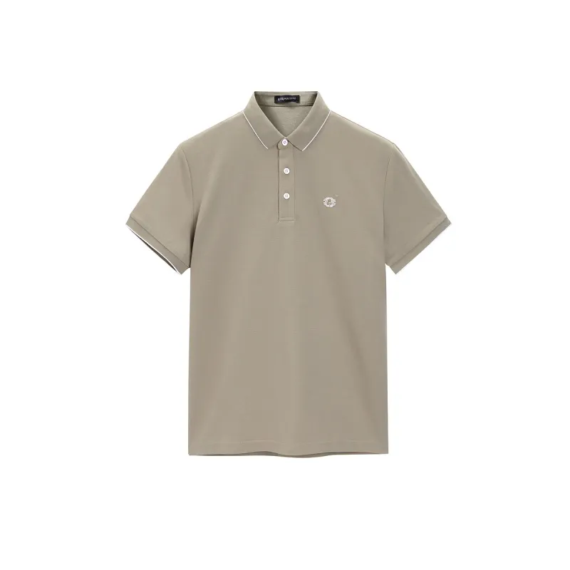 Men's Letter Embroidered Polo Shirt sold by PEACEBIRD