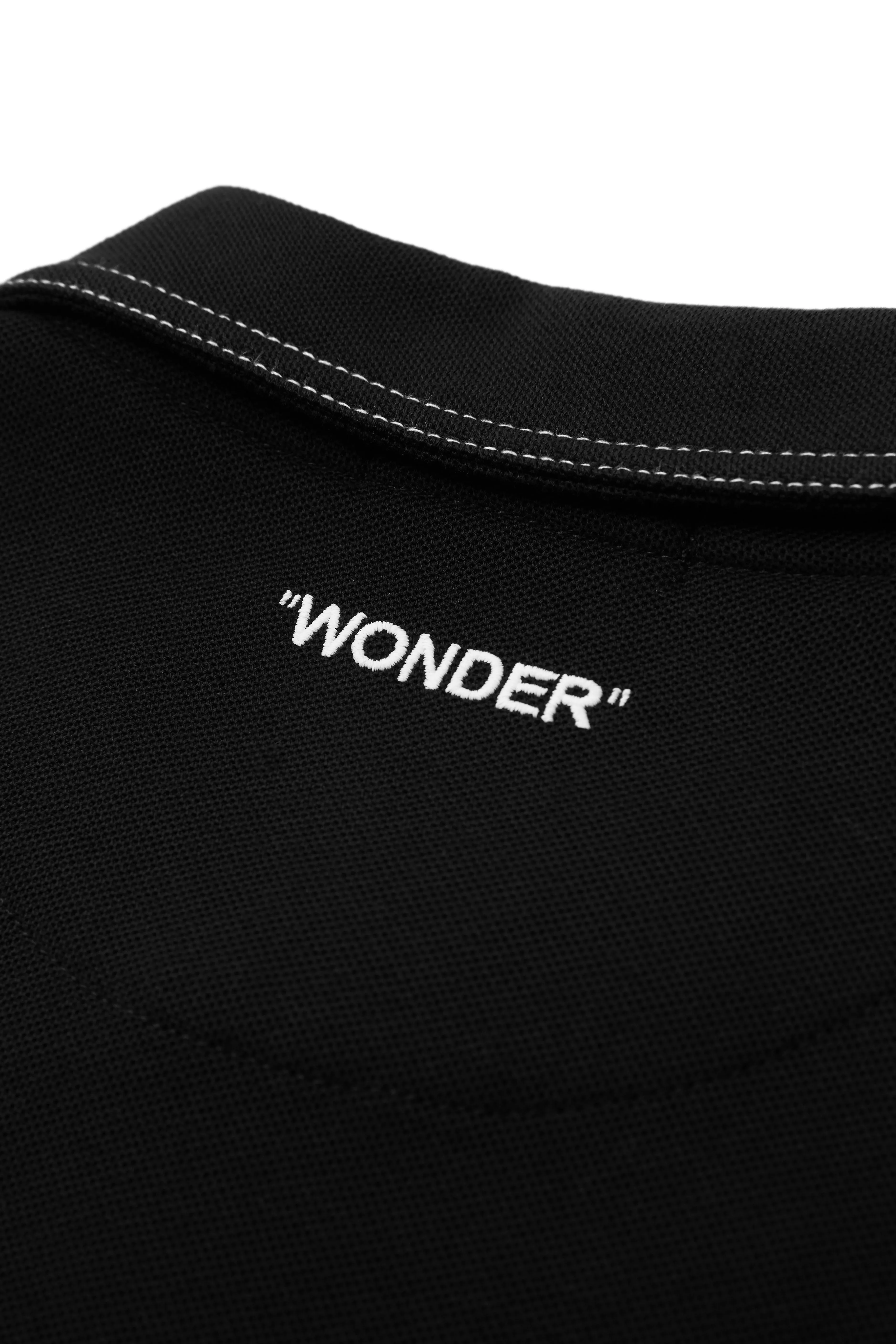 Men's Letter Embroidered Polo Shirt with Contrast Stitching sold by PEACEBIRD product image thumbnail 4