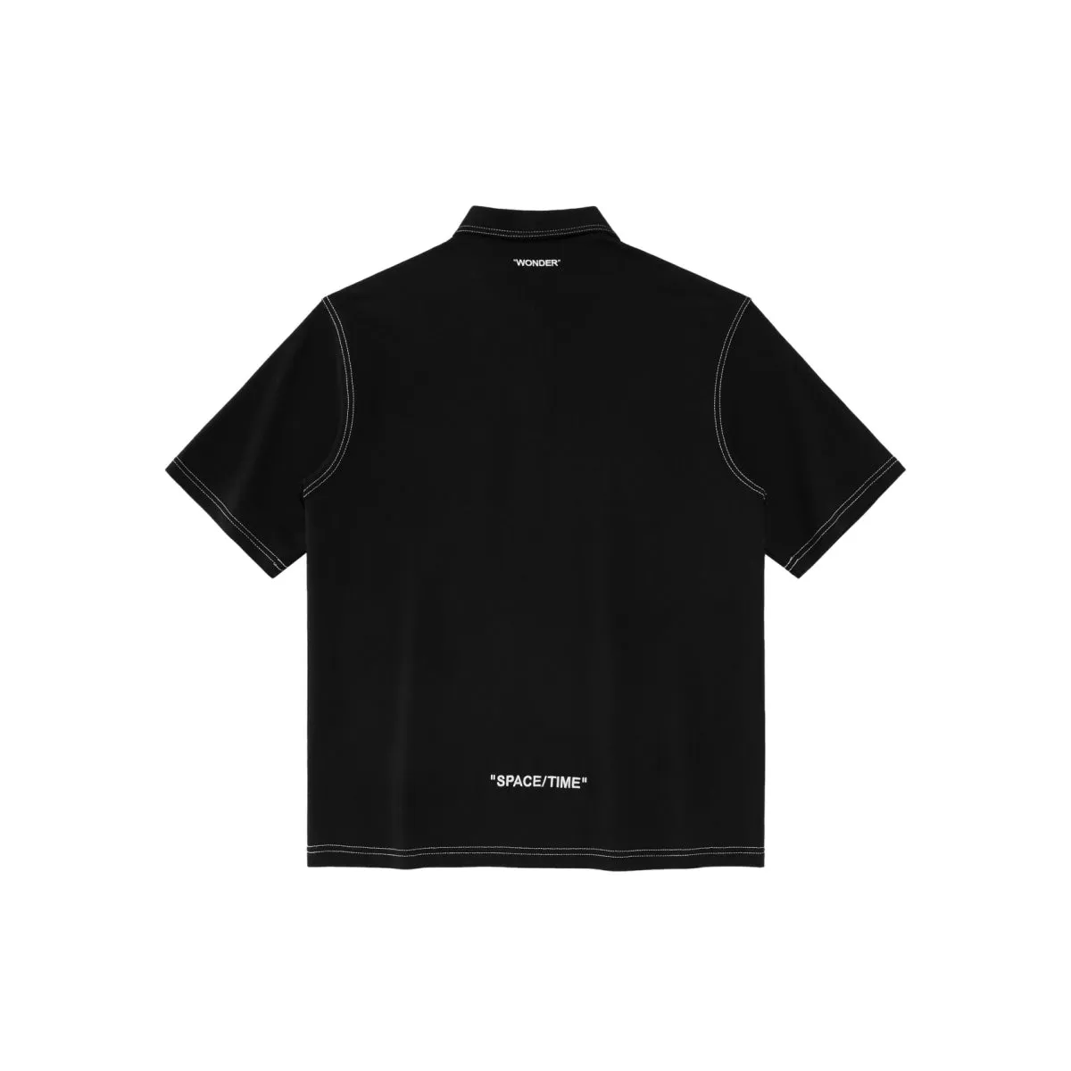 Men's Letter Embroidered Polo Shirt with Contrast Stitching sold by PEACEBIRD product image thumbnail 5