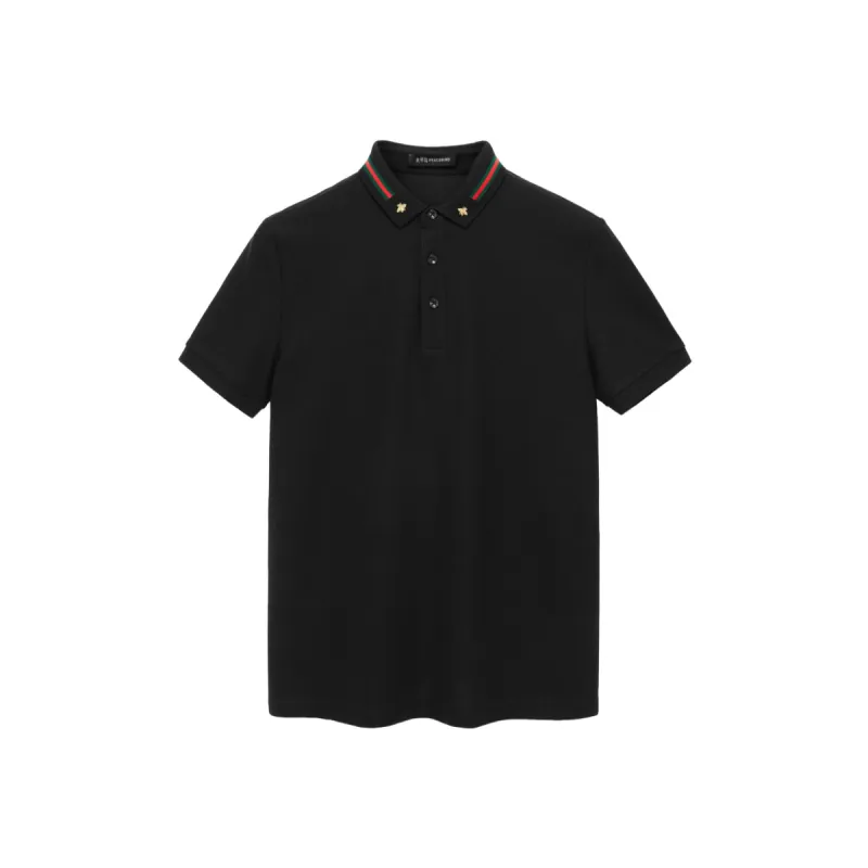 Men's Embroidered Business Polo Shirt sold by PEACEBIRD