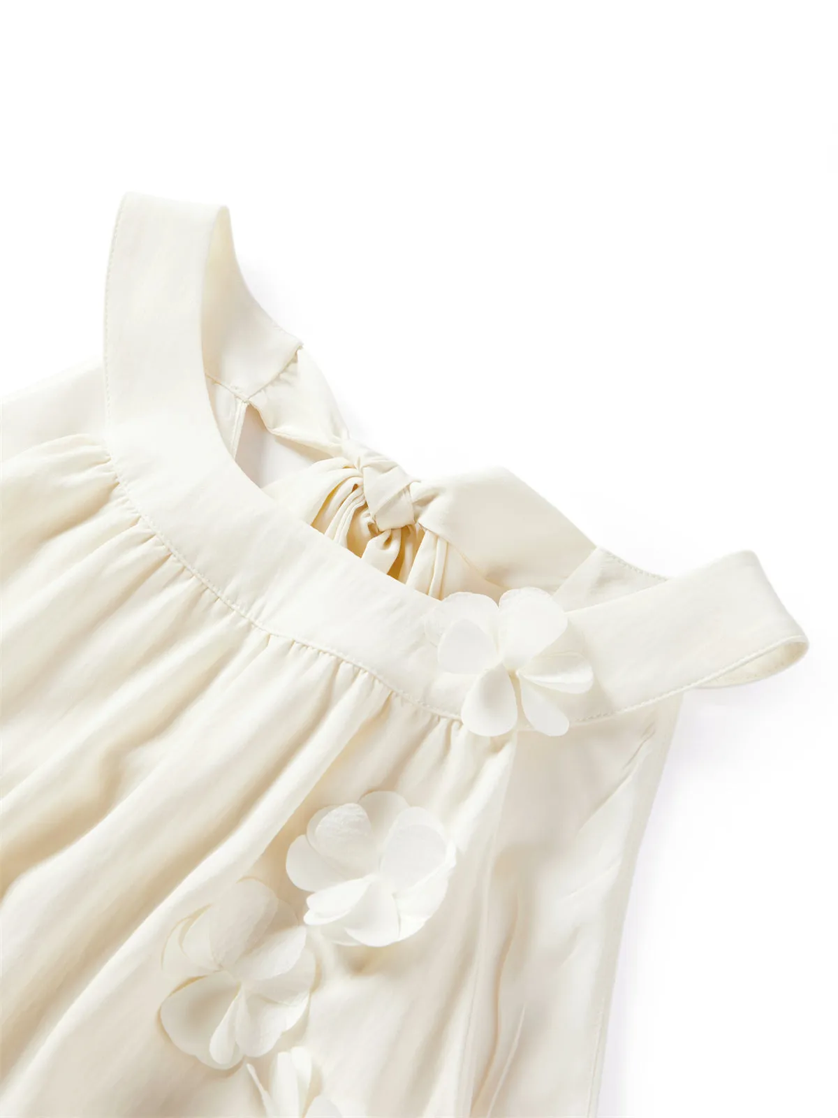 Women's Applique Halter Neck Vacation Dress sold by PEACEBIRD product image thumbnail 3