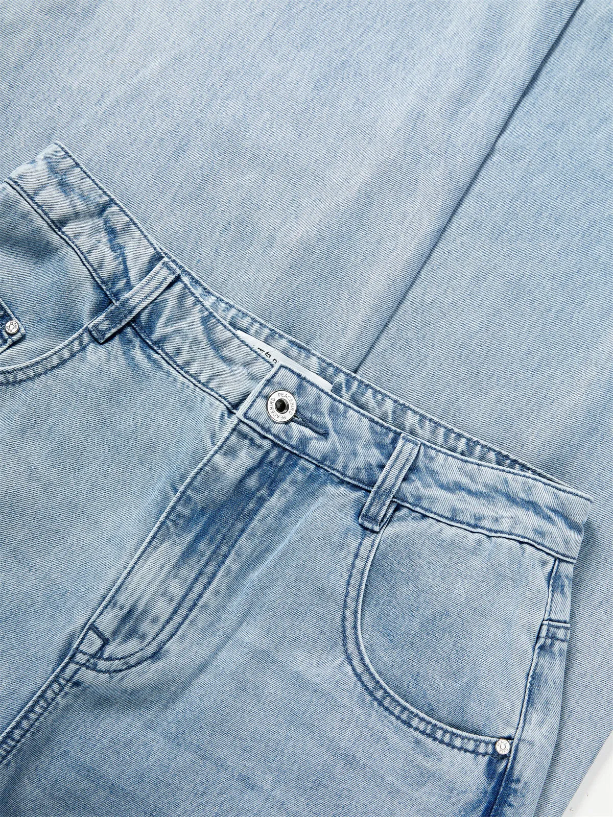 Women's Distressed Raw Hem Straight-Leg Jeans sold by PEACEBIRD product image thumbnail 4