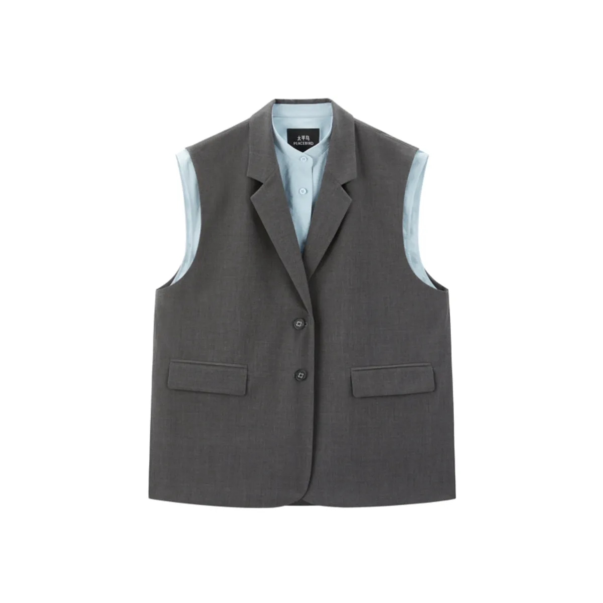 Women's Colorblock Tailored Vest sold by PEACEBIRD