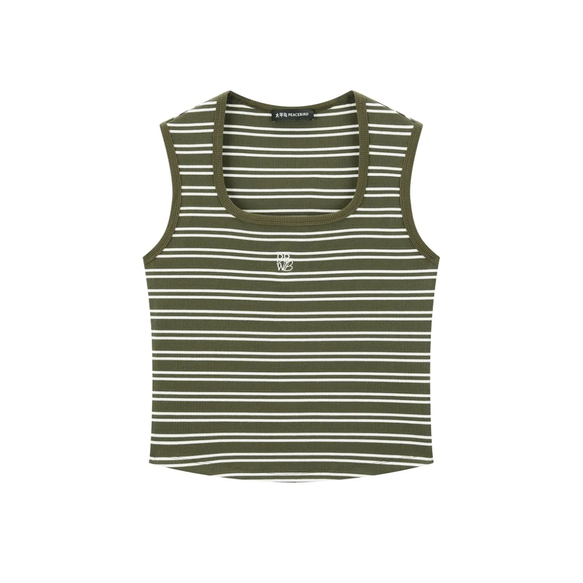 Women's Horseshoe Neck Striped Contrast Vest sold by PEACEBIRD