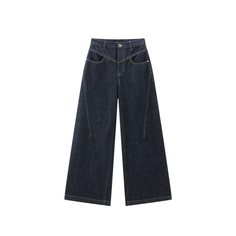 Women's Banana-Leg Wide-Leg Jeans sold by PEACEBIRD