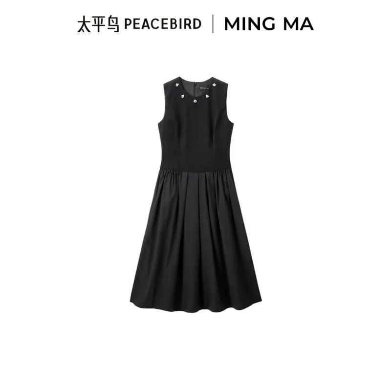 *US Final Sale* Women's Black Sleeveless Beaded Dress sold by PEACEBIRD