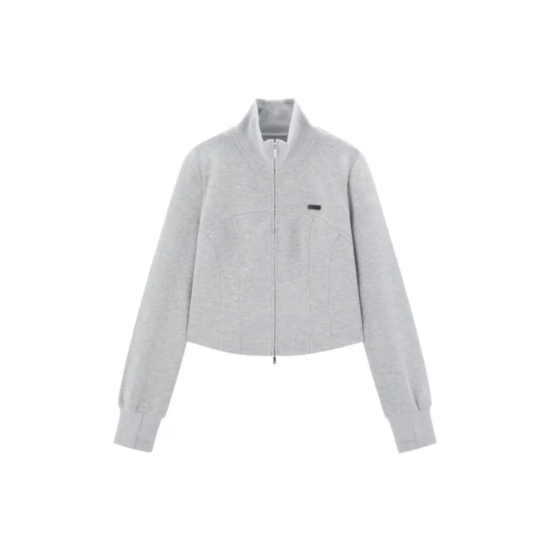 Women's Cropped Sports-Inspired Jacket sold by PEACEBIRD