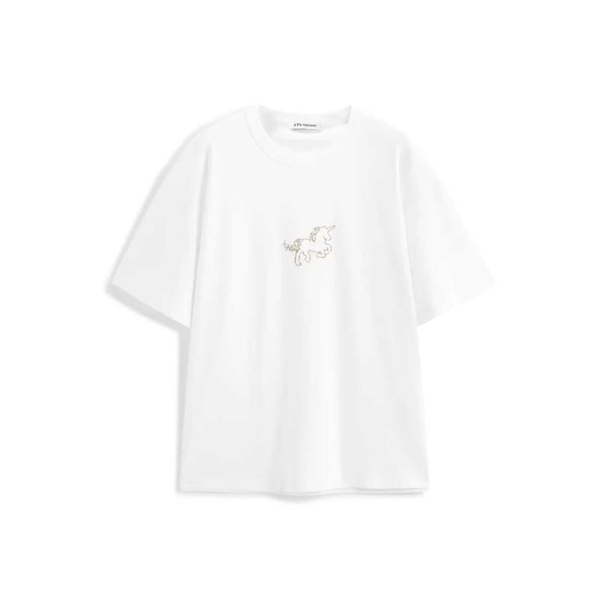 Men's Stretch T-Shirt with Unicorn Embroidery sold by PEACEBIRD