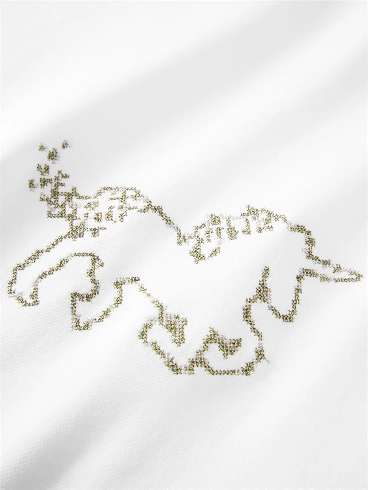 Men's Stretch T-Shirt with Unicorn Embroidery sold by PEACEBIRD product image thumbnail 4