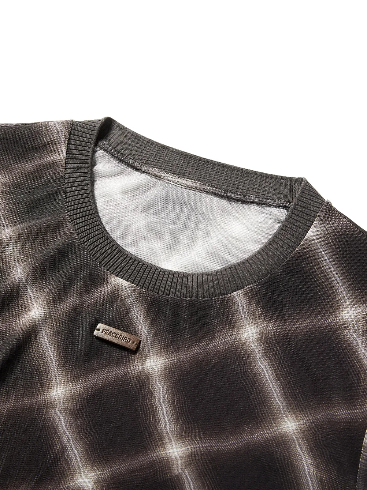 Women's Slim-Fit Lightweight Check Top sold by PEACEBIRD product image thumbnail 4