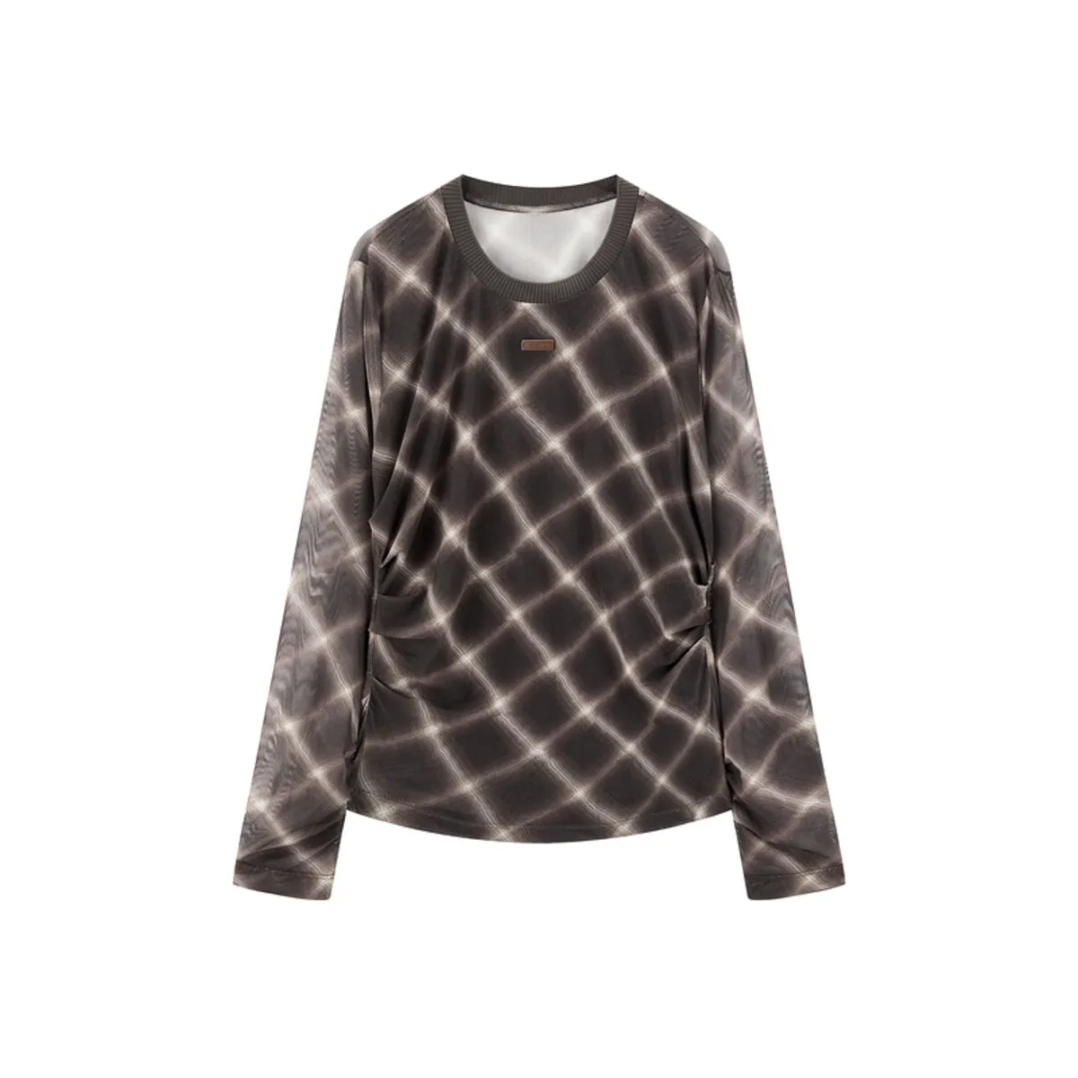 Women's Slim-Fit Lightweight Check Top sold by PEACEBIRD