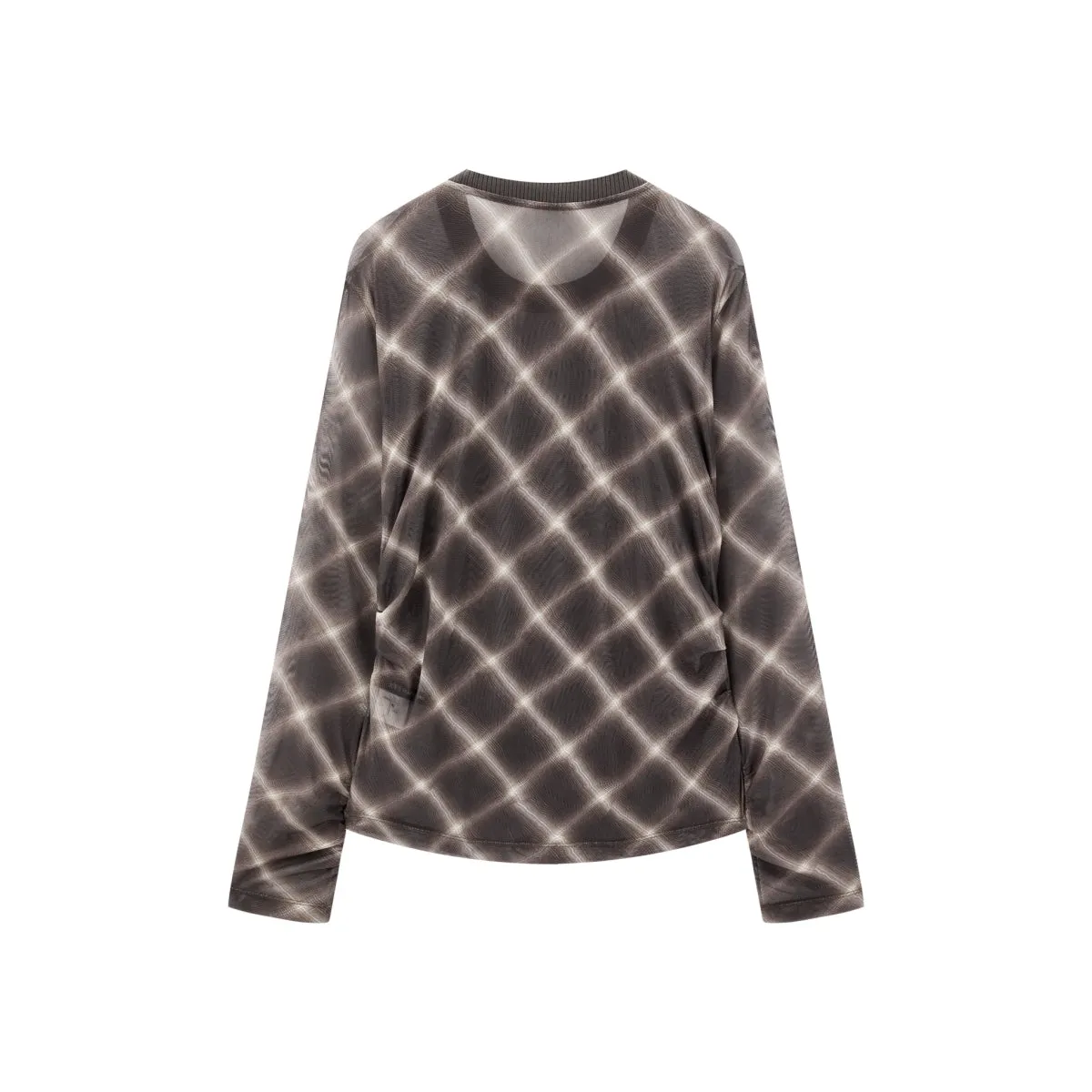 Women's Slim-Fit Lightweight Check Top sold by PEACEBIRD product image thumbnail 3