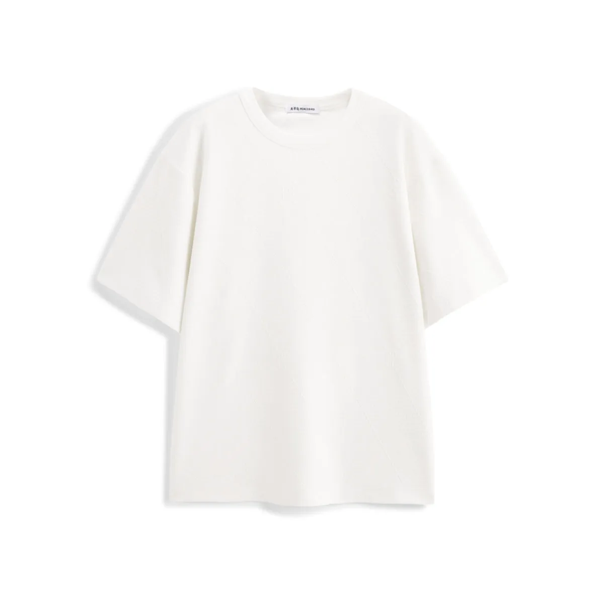 Men's Solid Allover Jacquard T-Shirt sold by PEACEBIRD