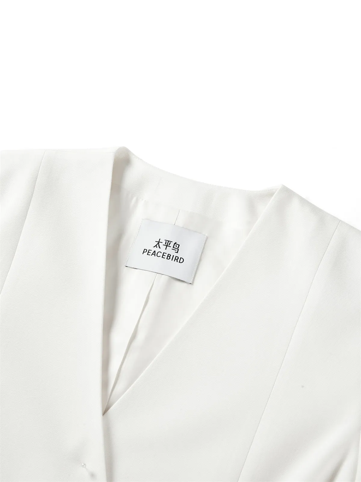 Women's V-Neck Blazer with Detachable Belt sold by PEACEBIRD product image thumbnail 4