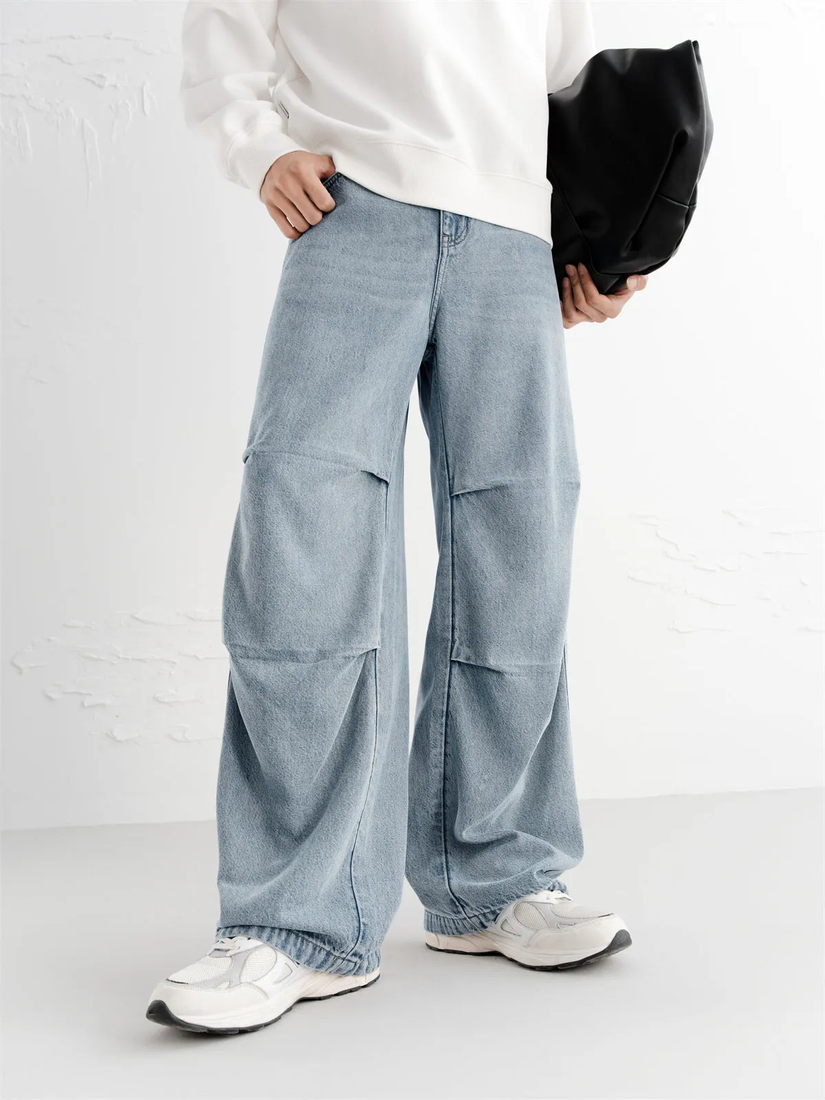 Men's Lyocell Wide-Leg Jeans sold by PEACEBIRD product image thumbnail 2