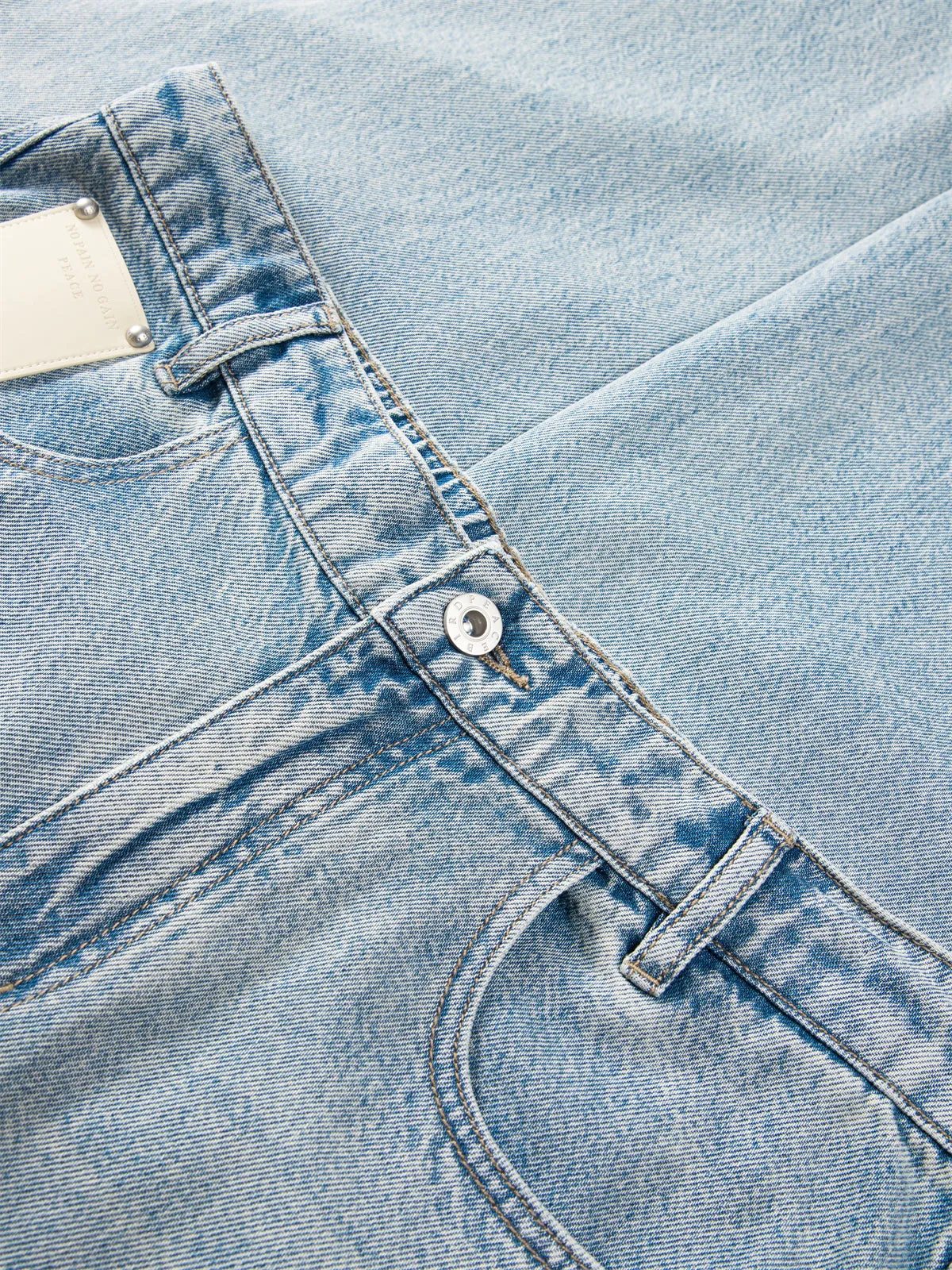 Men's Lyocell Wide-Leg Jeans sold by PEACEBIRD product image thumbnail 5