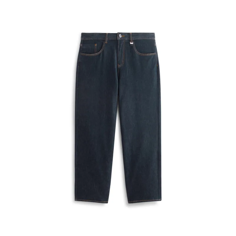 Men's Topstitched Washed Straight-Leg Jeans sold by PEACEBIRD