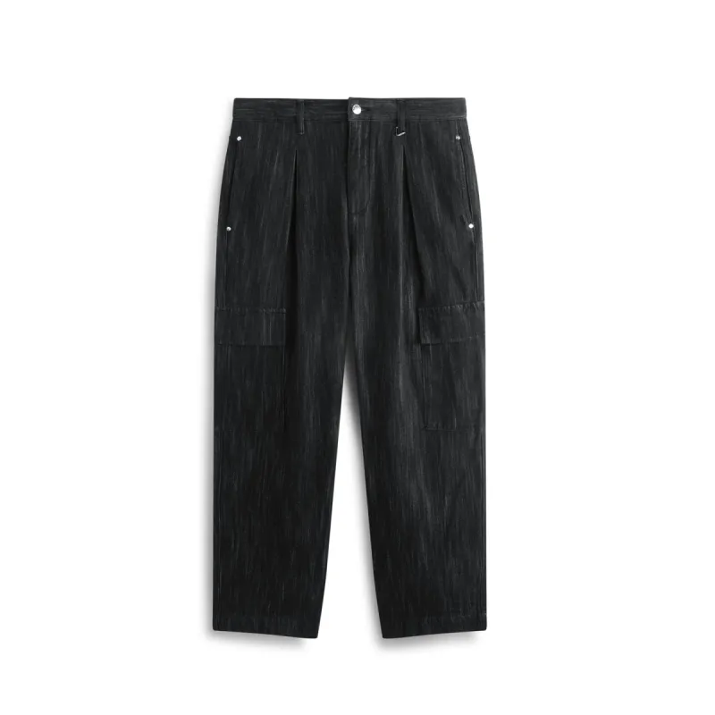 Men's Textured Straight-Leg Cargo Jeans sold by PEACEBIRD