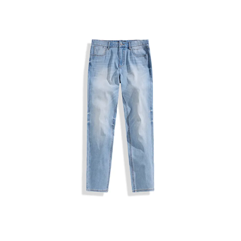 Men's Distressed Cooling Jeans sold by PEACEBIRD