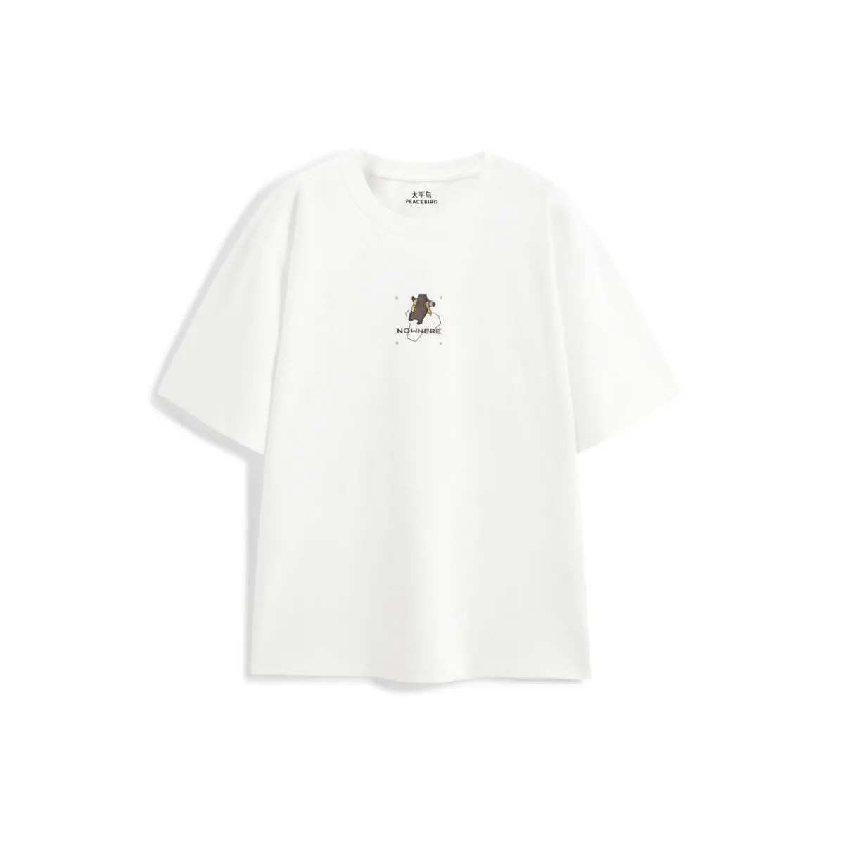 Men's Heavyweight Embroidered T-Shirt sold by PEACEBIRD